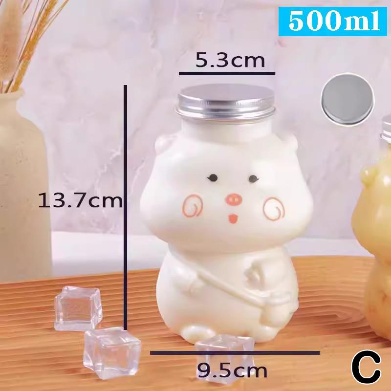 

1 шт. Пластиковые бутылки для сока в форме тигра, мультяшный молочный сок, холодный напиток, молочный чай, мультяшный сок Ян, бутылка апельсиновой росы