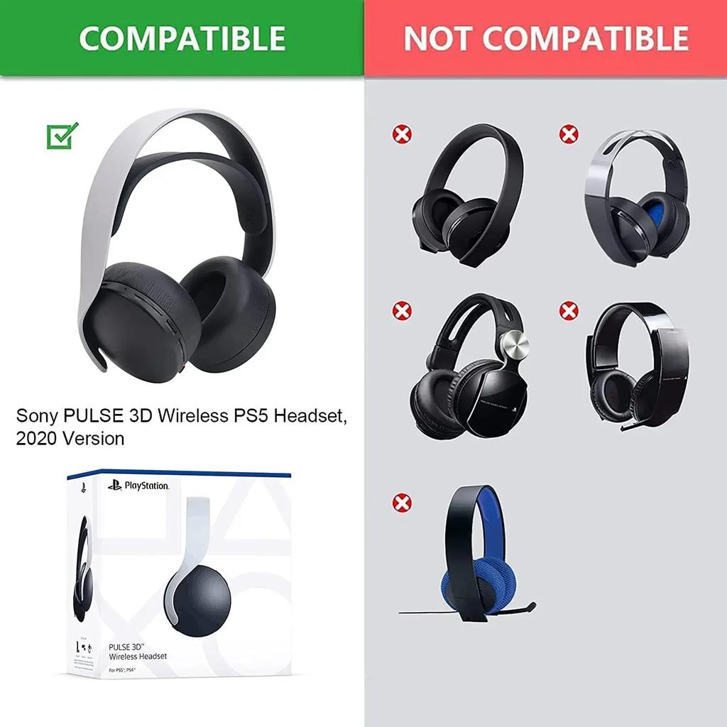 Wymienne Nauszniki Chłodzące Żelowe Poduszki Nauszne Nauszniki Poduszki z Pianki Zapamiętującej Kształt Do Słuchawek Bezprzewodowych Sony Playstation PS5 Pulse 3D