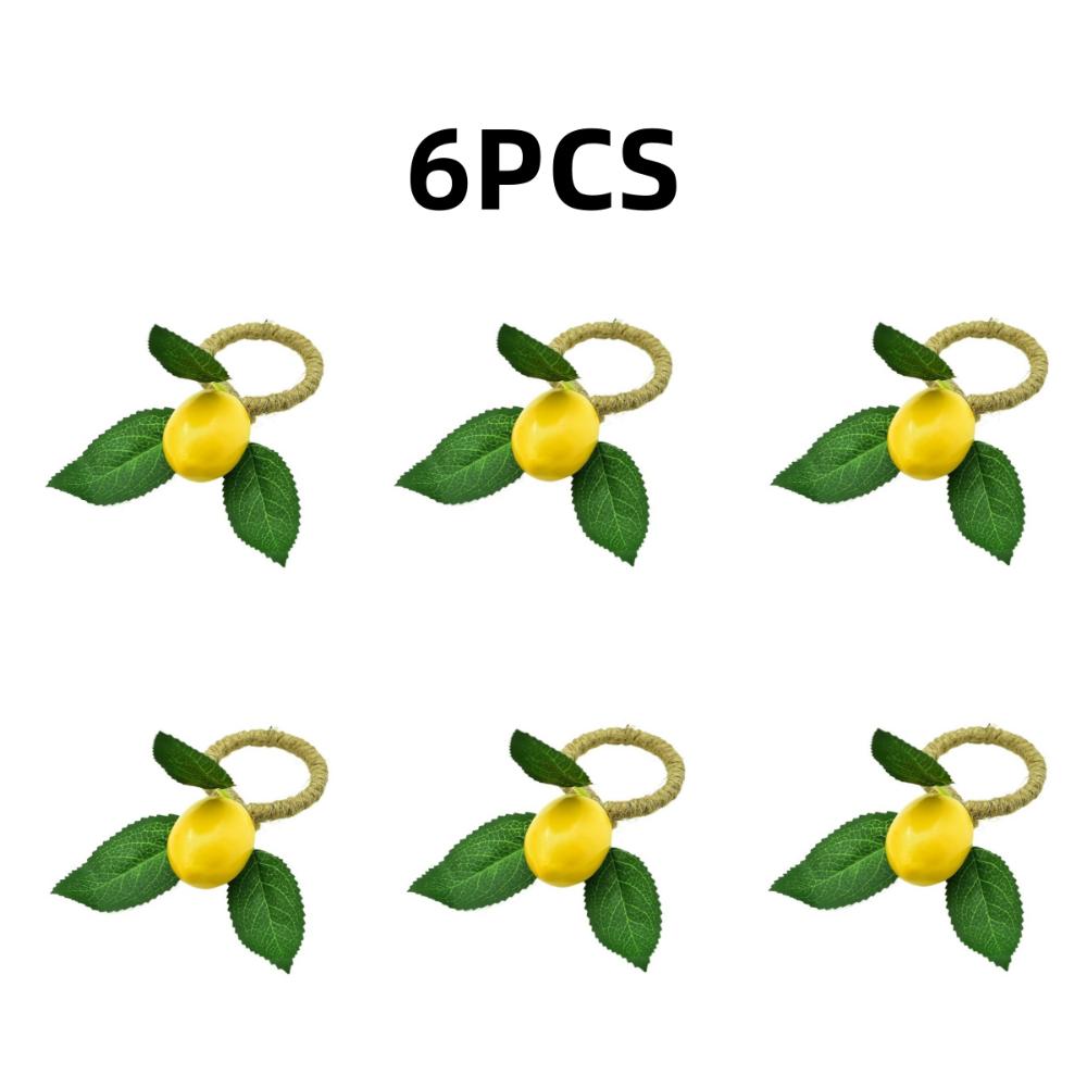 1/6/12PCS for Wedding Birthday Party Plant Napkin Ring Dinnig Table Decoration  Kitchen