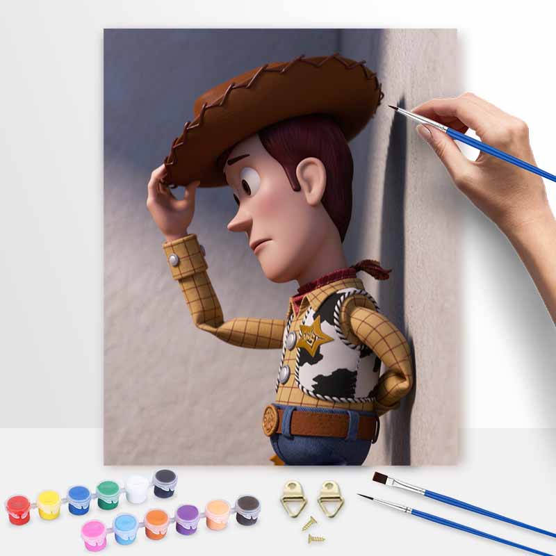 Disney Toy Story Sheriff Woody Digital Oil Painting Art Kit Hand Painted Home Decor 20x30cm