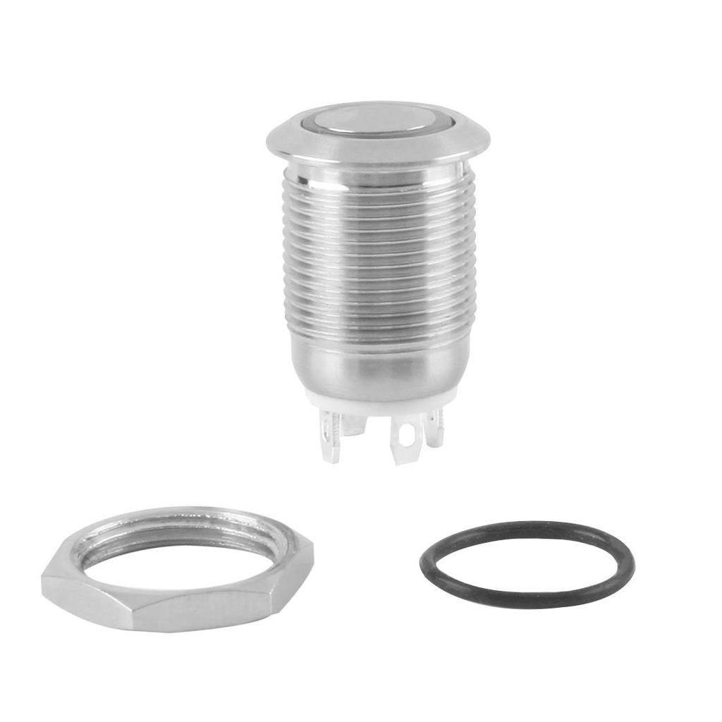 Andux Space Momentary Waterproof Push Button Switch with LED Set of Light, 12mm, 5, JSANKG-02 (Red)