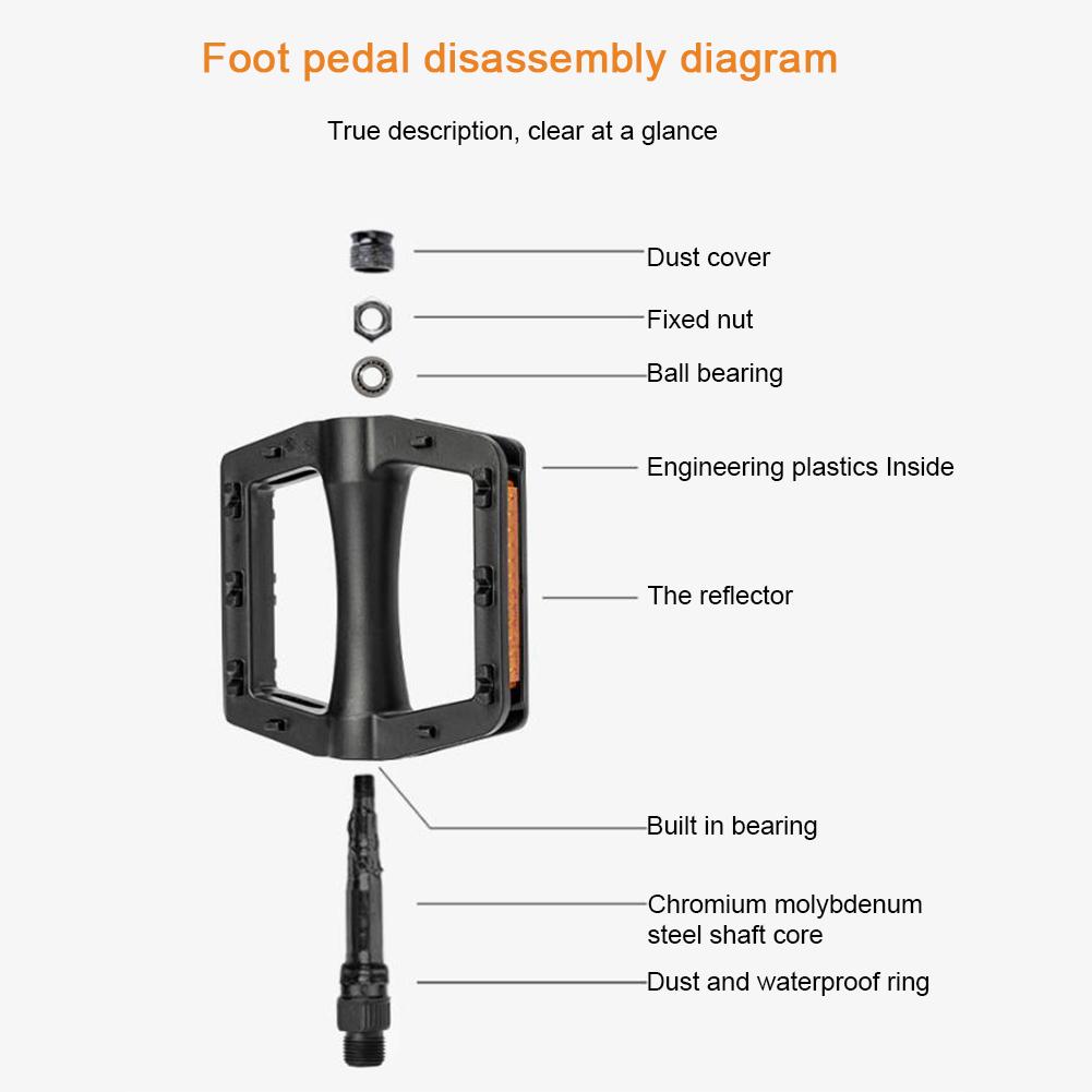 Bicycle Pedals Lightweight Non-slip Bearing Pedals Riding Equipment For Mountain Bike E-bike Road Bike