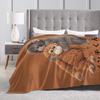 Punch-kun Japanese Baby Monkey Blanket Fleece Spring/Autumn Portable Ultra-Soft Throw Blanket for Bedding Couch Bedspreads