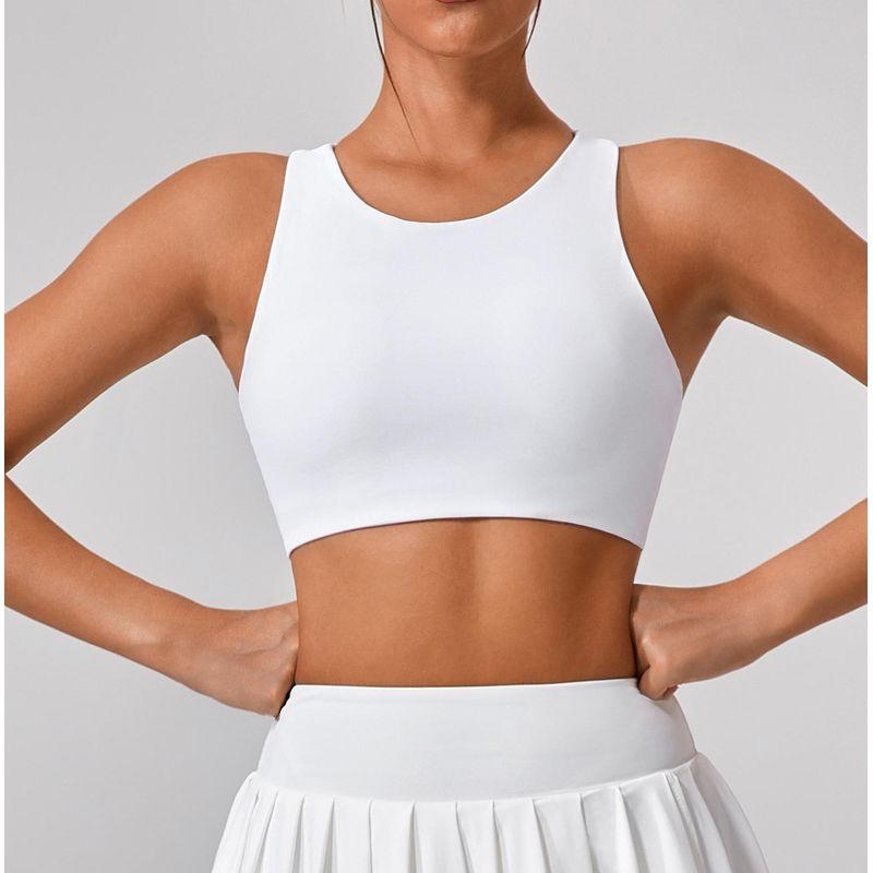 Fashion Yoga Intimates Women's Anti-Shock and Anti-SAG Sports Bra Running Beauty Back Push-up Workout Medium High-Strength Vest