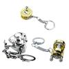 1pc Alloy Fishing Reel Drum Pendant Keychain Miniature Sea Fishing Spinning Wheel Miniature Trolling Reels Drum Wheel Key Chain