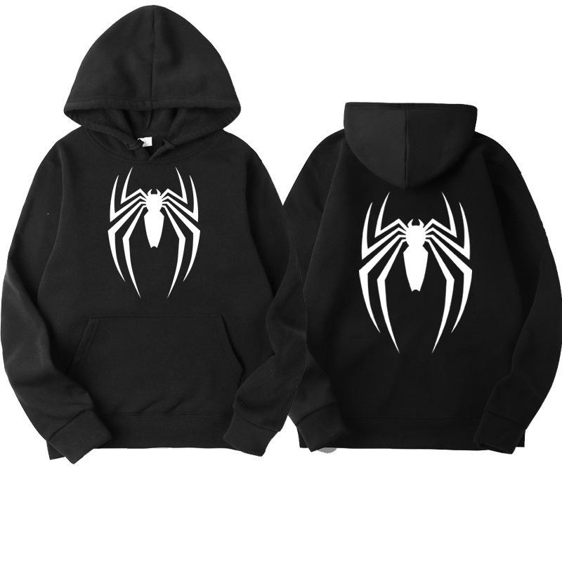 New Men's Sweater Street Fashion Spider Print Sweatshirt Wool Women's Casual Fun Loose Sweater