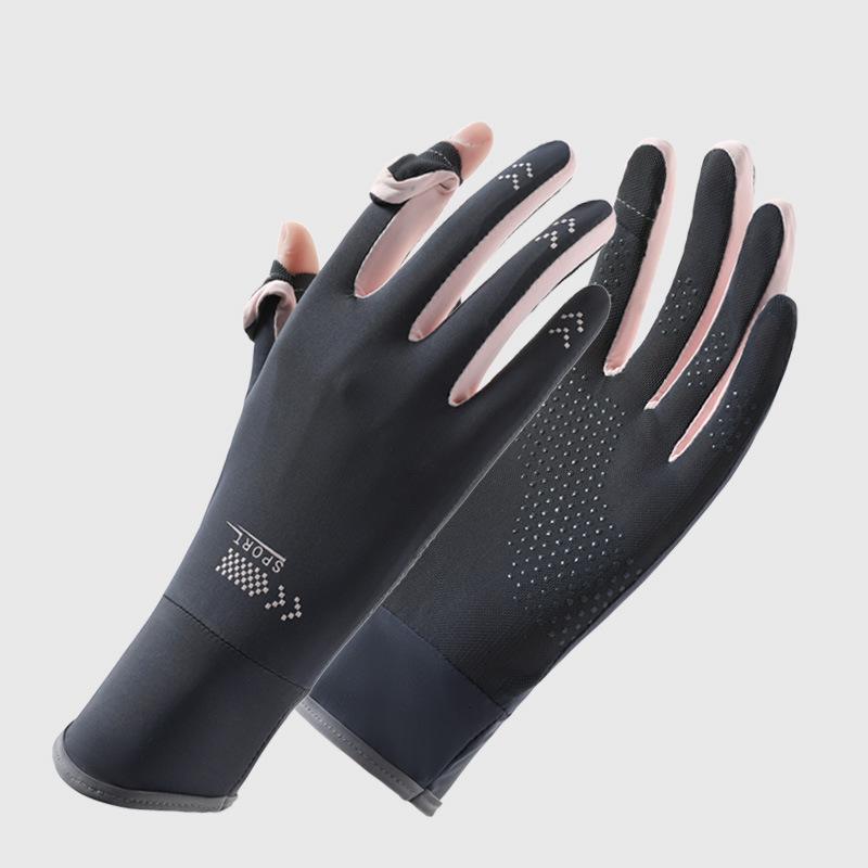 Women’s Ice Silk UV Protection Gloves, Touchscreen Breathable Summer Gloves, Cooling Anti-Slip Gloves for Cycling Outdoor Sports