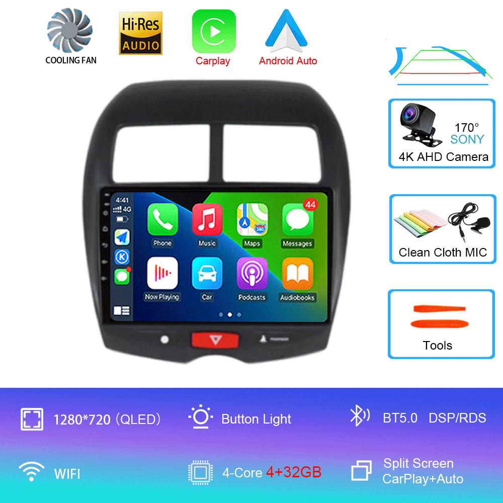 For Mitsubishi ASX 1 2010 2011 2012 2013 2014 2015 2016 Car Radio Android 14 Carplay GPS Multimedia Video Player 2din DVD Stereo