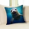Funny S-Seal Sea Various Sizes Square Pillow Case For Car Home Bedchamber Decor Custom Valentine gift
