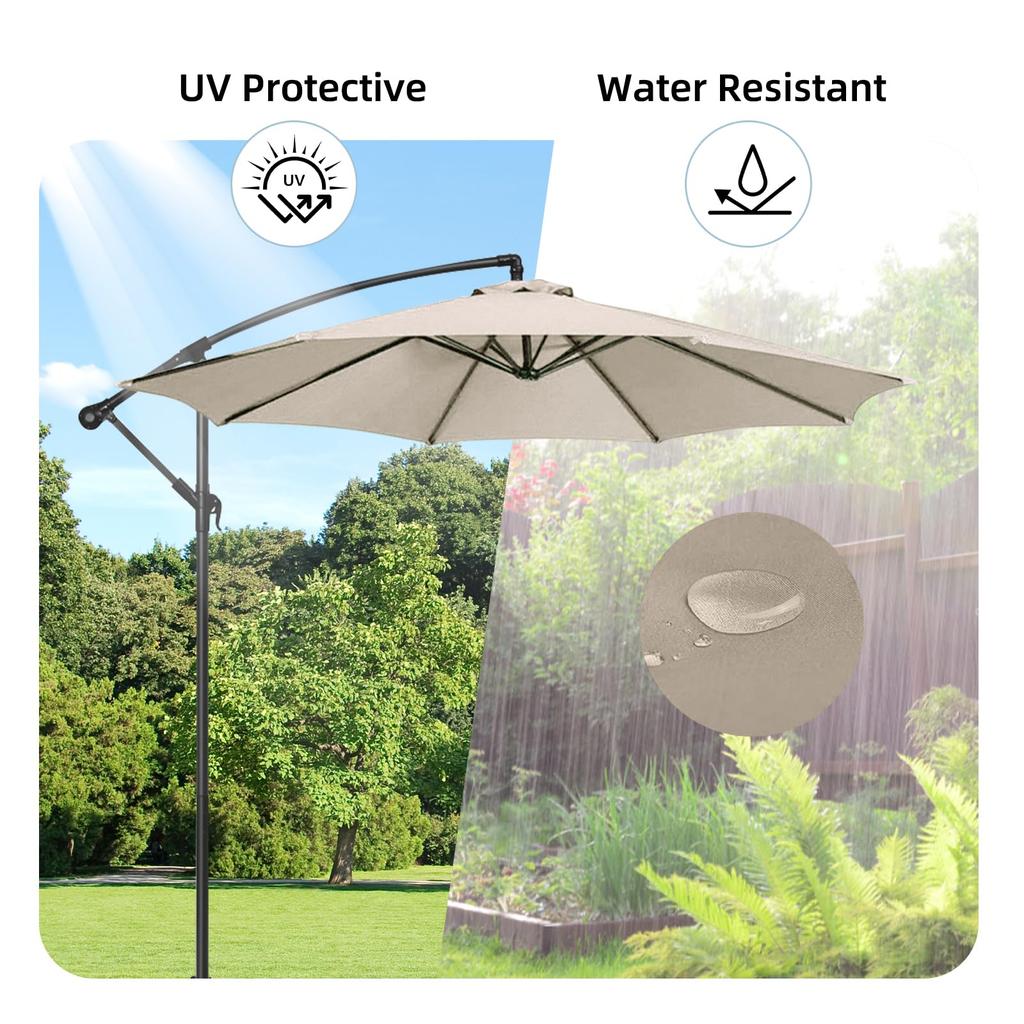 6.5ft 9ft 10ft Patio Umbrella Top Canopy Replacement Cloth,6 Ribs 8 Ribs Outdoor Market Table Pool Garden Umbrella Canopy Covers