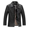 Herren Übergröße Lederjacke für mittleres und älteres Alter mit Revers - Frühling und Herbst