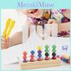 Wooden Kids Sorting Tubes Game With Color Coded Beads For Parent Activity Child
