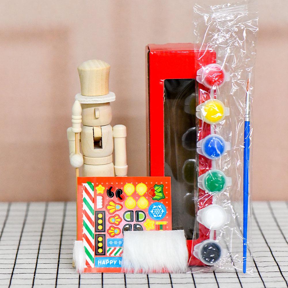 

18CM White Walnut Cracker DIY Painting Set for Kindergarten 18CM
