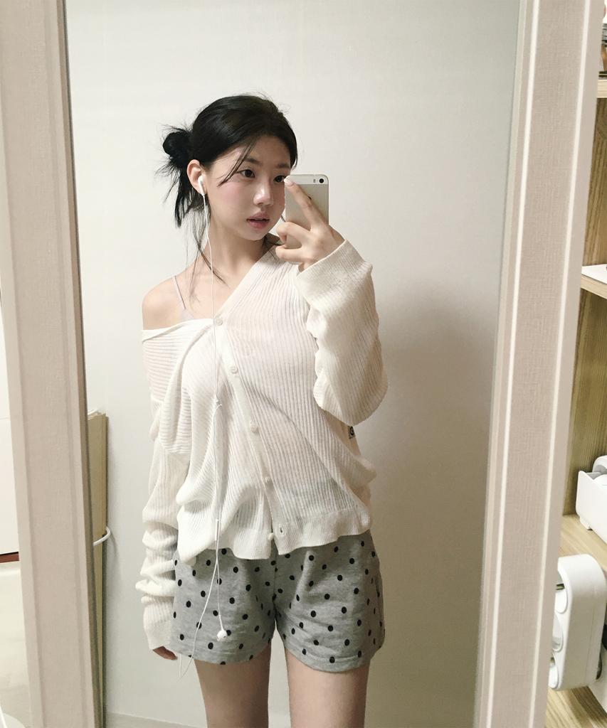 AWESOME STUDIO Dot Pattern Star Pants Melange Gray