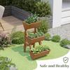 3-Tier Wooden Vertical Raised Garden Bed with Legs Tiered Planter Box Vertical Garden Planter Wood Plant Stand Wood Flower Rack