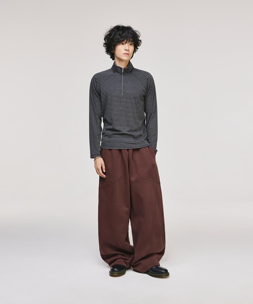 SIGNATURE Fatigue Curved Fleece-Lined Training Pants [Brown]