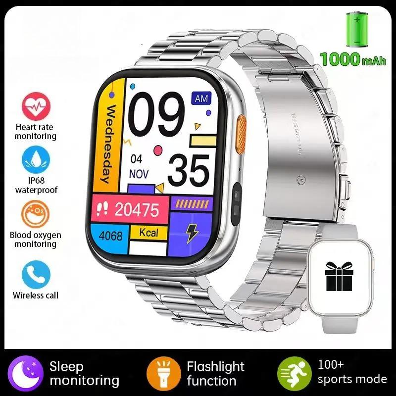 outdoor sports smartwatch,2.04 high-definition large screen,1000mAh large battery, ultra long battery life,holiday gift