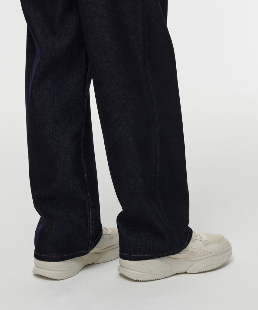 MUSINSA STANDARD Brushed-In Wide Denim Pants [Deep Indigo]