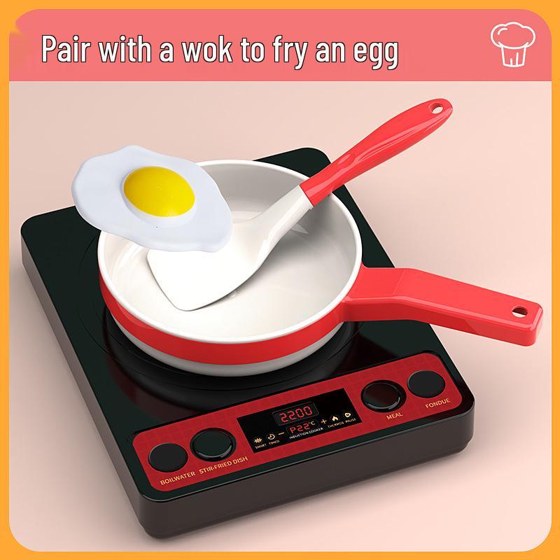 Kids' Pretend Play Kitchen Set: Cuttable Veggies & Fruit with Rice Cooking Toy