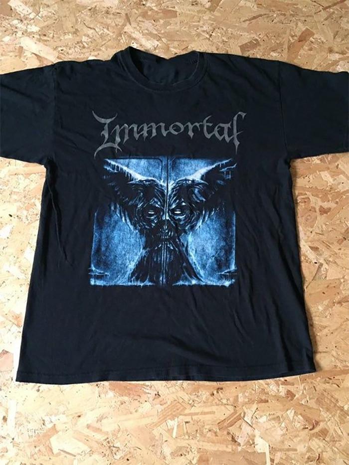 Immortal Band Music For Lovers Black T-Shirt Cotton Full Size Unisex T-Shirt