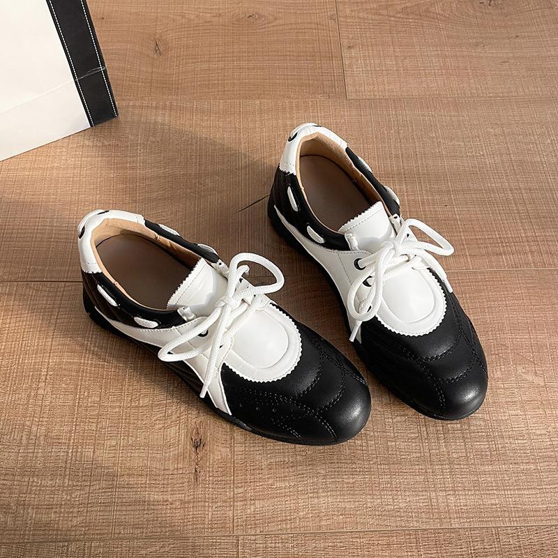 2025 spring new retro matte color matching design sense small man German training shoes women's Korean fashion casual sports shoes