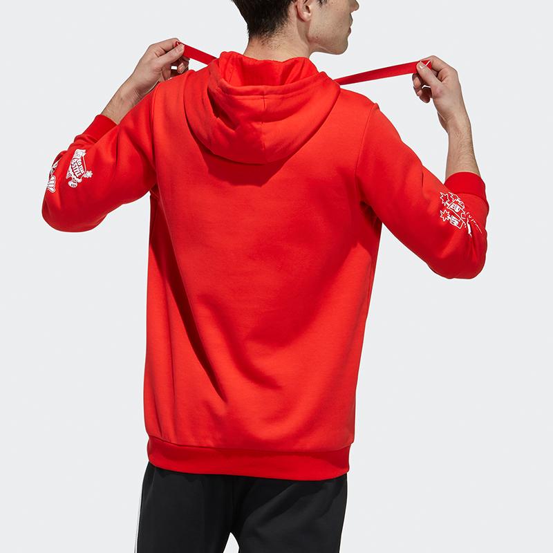 Adidas Neo Sweatshirts Men's Red Hooded Moderate Regular GL8084