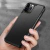 Case Cover For Iphone 12 / 12 Pro Semipermeable Matte Carbon Fiber Tpu Protective Case