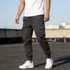 Men Loose Fit Elastic Waist Hiking Work Cargo Joggers For Outdoor Camping Fishing Multi Pocket