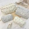 53174 Blue Begonia Cosmetic Bag Large Capacity Storage Bag Going Out Portable Travel Bag Handbag Wash Bag