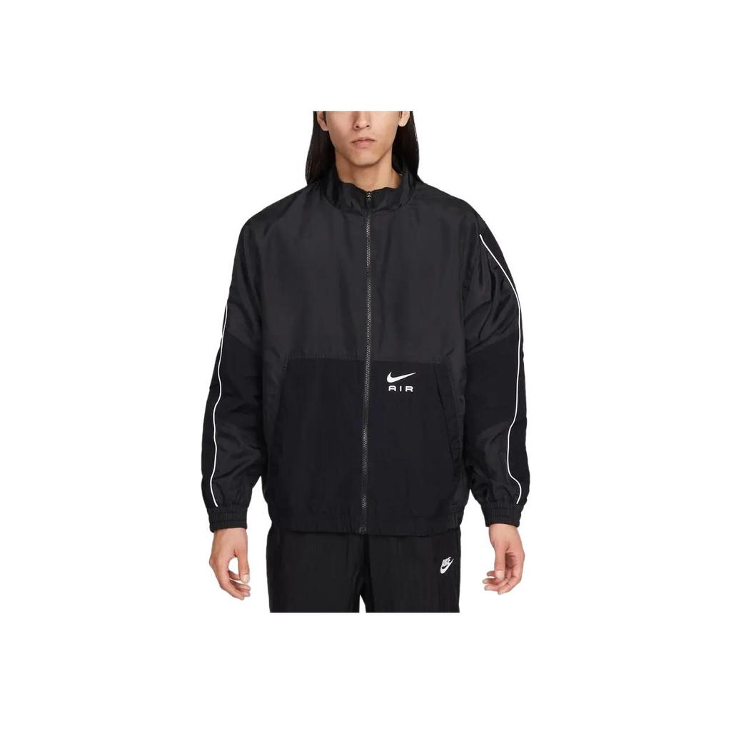 Nike Air Logo Zip-Up Long Sleeve Jacket Men Jackets Black FN7687-010