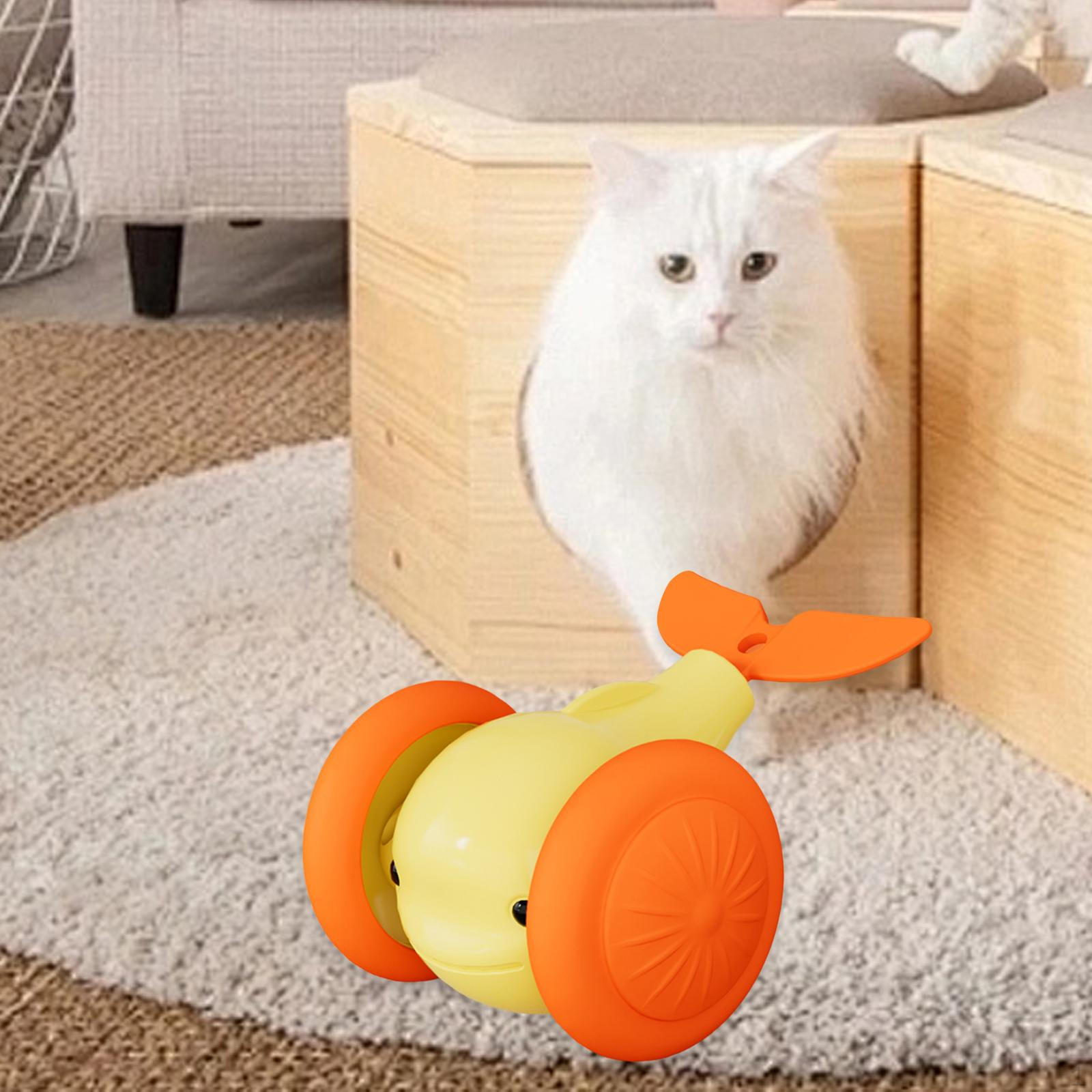 

Cat Toy Car Auto for Inner Cats Realistic Robot Interactive Pet Vehicle Exercise Training жёлтый