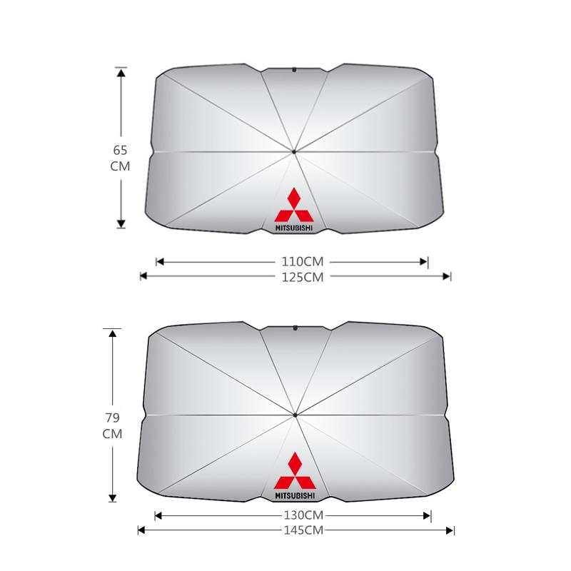Car Sunshade Umbrella Car Front Window Sunshade Cover for Mitsubishi Pajero Sport Eclipse Cross L200 Colt Delica Ralliart Triton