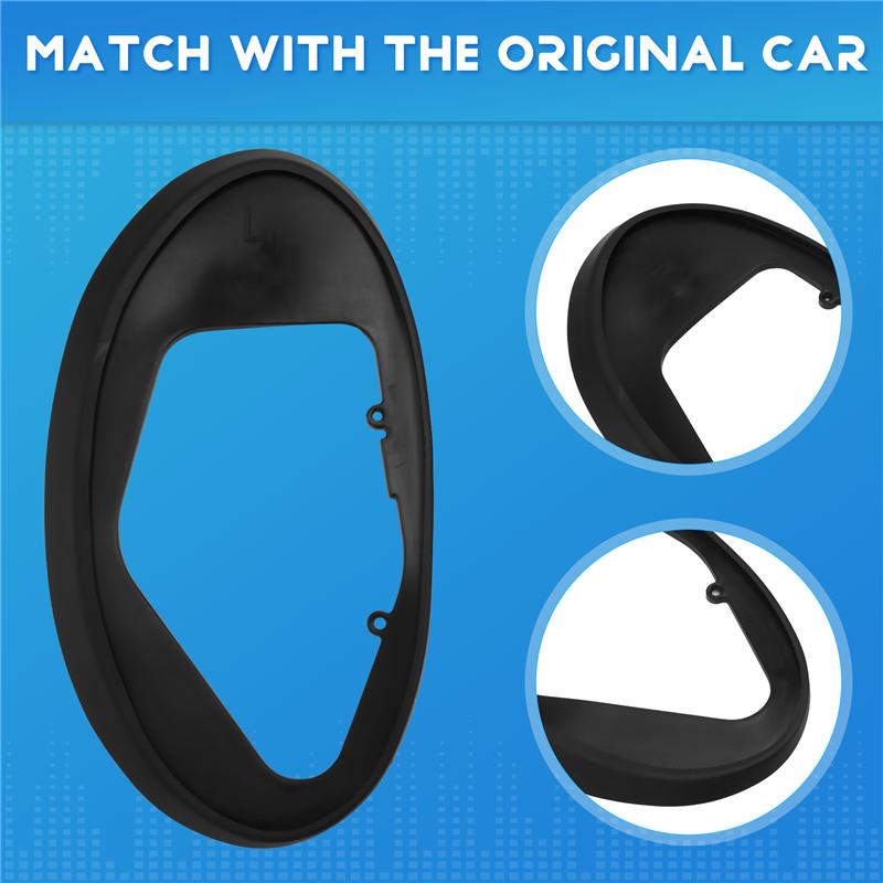 A03Z-51167058083 51167058084 1 PAIR Door Side Mirror Gasket Rubber Pad Sealing Ring For MINI Cooper R50 R52 R53 чёрный