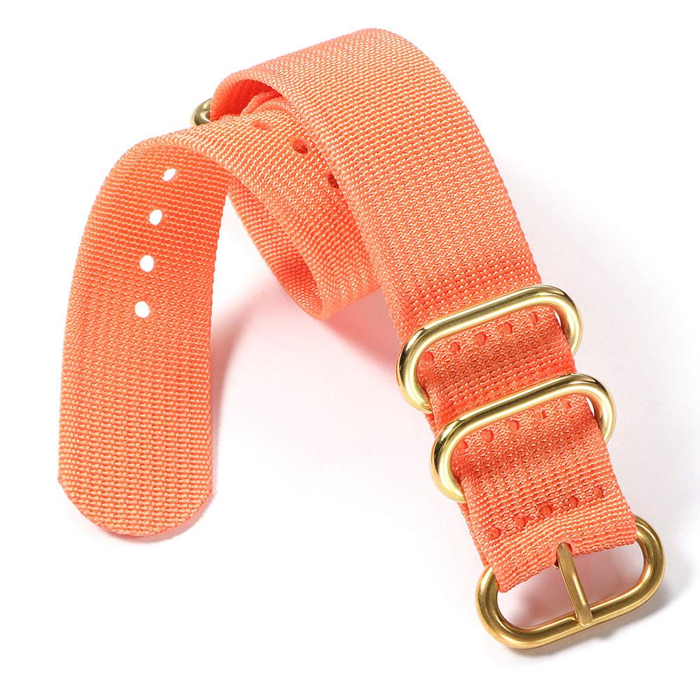 Weave Nylon Strap Gold Silver Black Ring Buckle Ribbed Watchband 18mm 20mm 22mm 24mm for Omega Military Braid Sport Men Bracelet