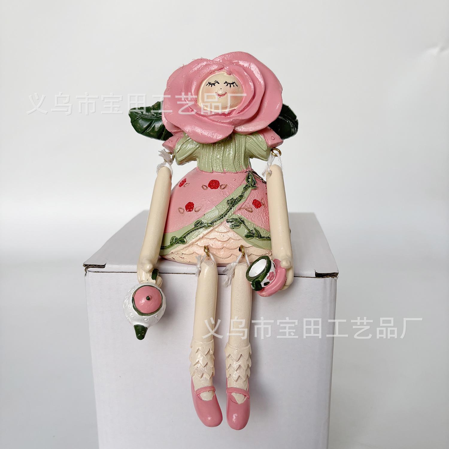 New products, creative tea set, statue ornament, flower fairy, teacup, teapot, rose fairy ornament.