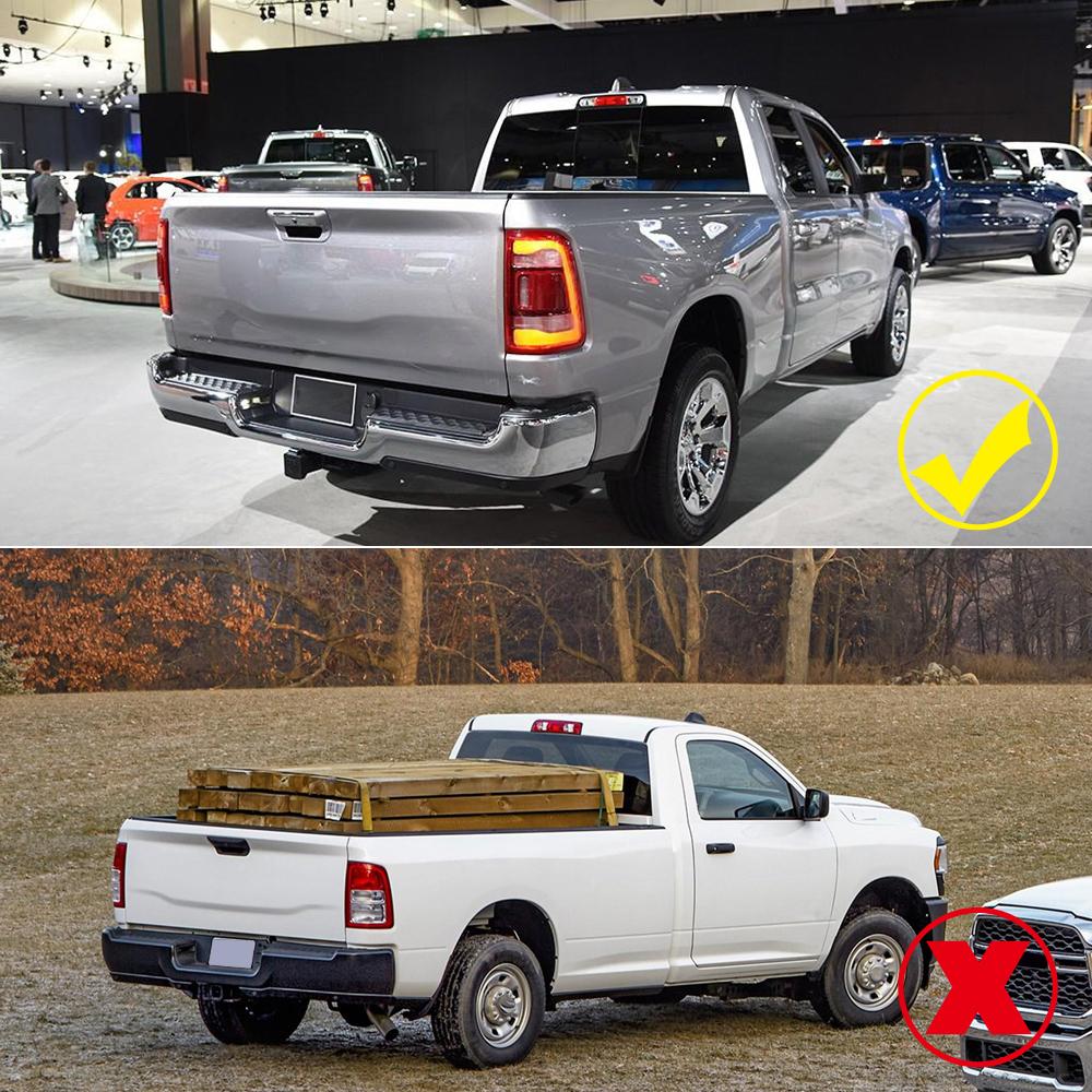 Carbon Fiber ABS Rear Tail Light Cover Trim for Dodge Ram 1500 2019 2020 2021