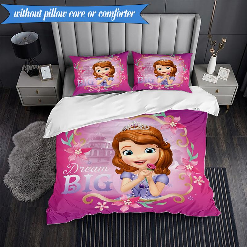 Set Biancheria da Letto 3 Pezzi Princess Sofia K-pop Music Group, Ideale per Camera da Letto, Dormitorio, Include Copripiumino e 2 Federe, Regali per Fan