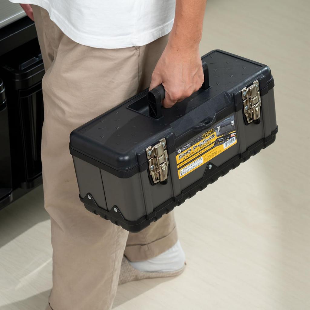 JEJ Astage Gunmetal Werkzeug Werkzeugaufbewahrung 39 x T x H 17 cm Kiste, Behälter, [B ca.. ca. 18.5 ca.. TK-390G]