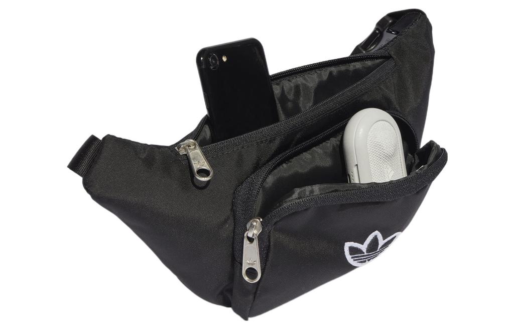 Adidas Originals Adidas Top Zip Closure Recycled Nylon Crossbody Bag, Fanny Pack Regular Unisex Black IJ5007
