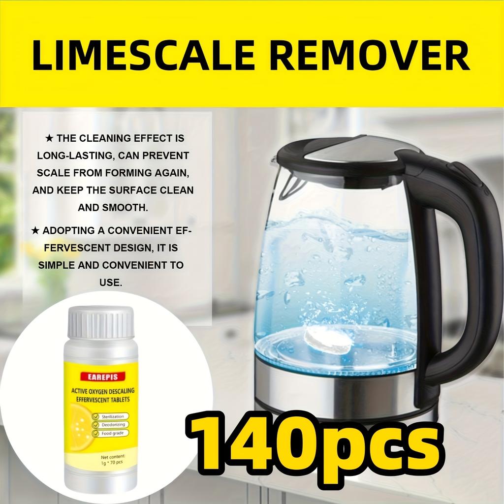 Activated Oxygen Scale Remover Tablets, Tea Stain and Watermark Remover for Kettles,Ceramic,Espresso Machine Cleaning Tablets