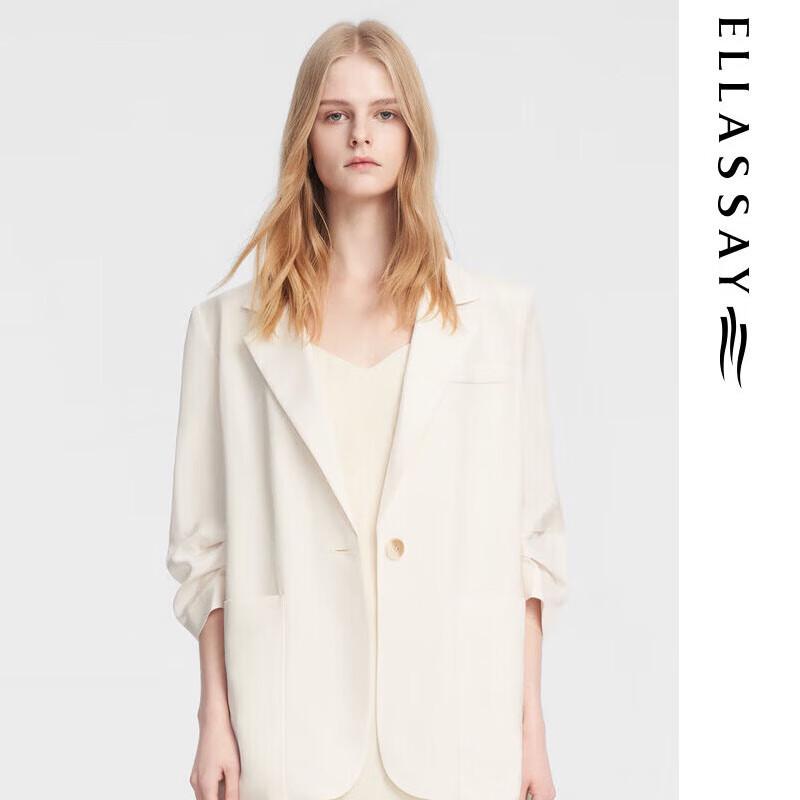 ELLASSAY Elegant Notched Lapel Commuter Blazer S