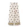 European and American style French women's fashion, embroidered open shirt trousers suit women 4387182