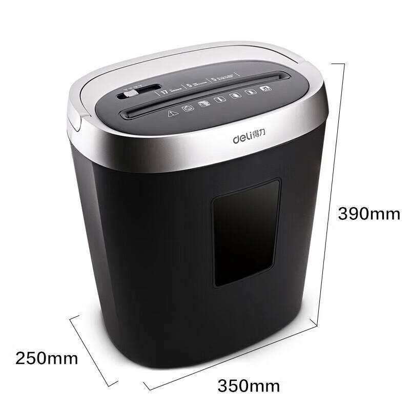 Deli 9939 5-Sheet Level 4 Particle Cut Paper Shredder CN Plug (adapter Included)