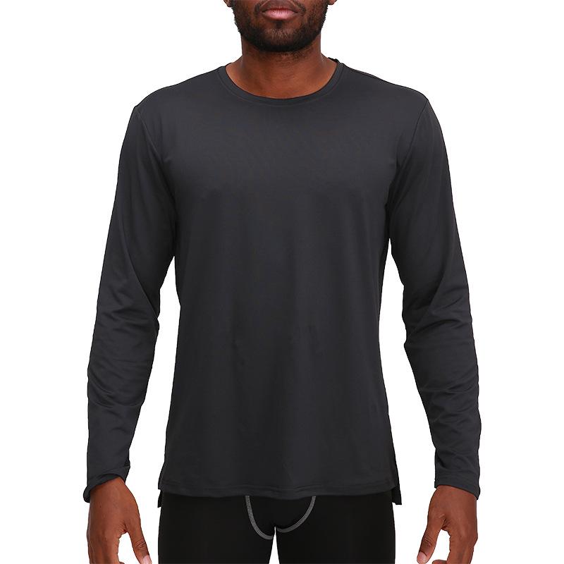 Men's Quick-Dry Long-Sleeve Sports T-shirt for Basketball and Running