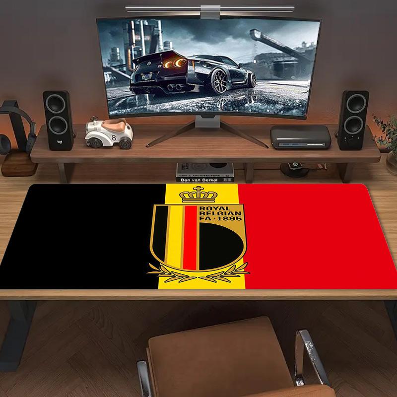Belgium National Football Team Print  Cushion Non-slip Laptop Tablet Big Mousepad XXL Mat Mini PC Playmat With Lock edge