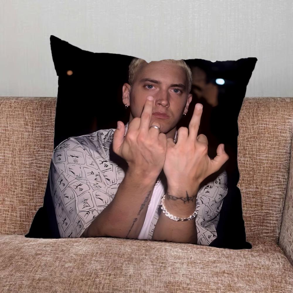 E-Eminem Рэпер Наволочка Для Домашней Спальни Автомобиля Офиса Декор Гостиной Подушка-Подушка Для Дивана Подходящая 16x16Inch
