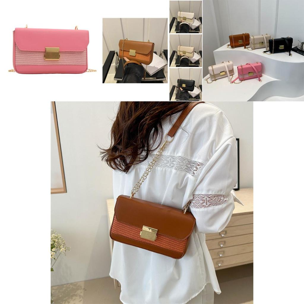 Stylish Urban Chic Small Crossbody Bag Retro Fashion Pu Leather With Lock Closure