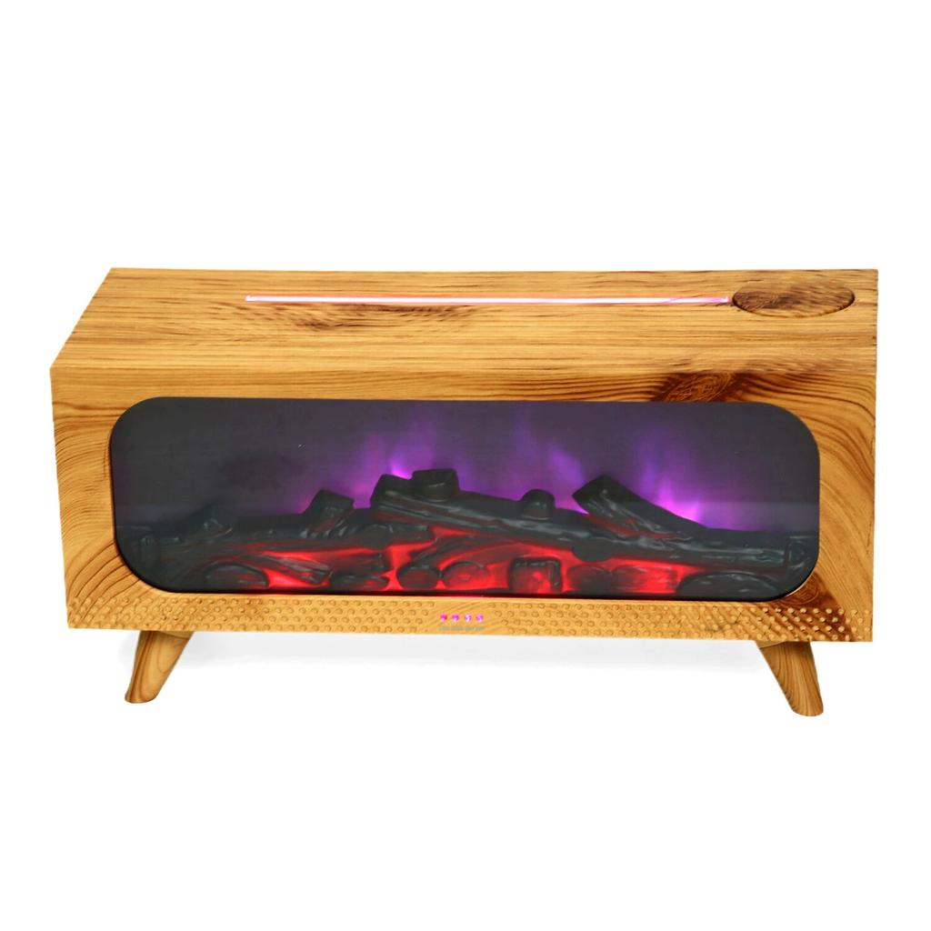 Xiaomi 3D Simulation Fireplace USB Aromatherapy Diffuser with Mood Night Light, Ultrasonic Humidifier & Essential Oil Diffuser for Home