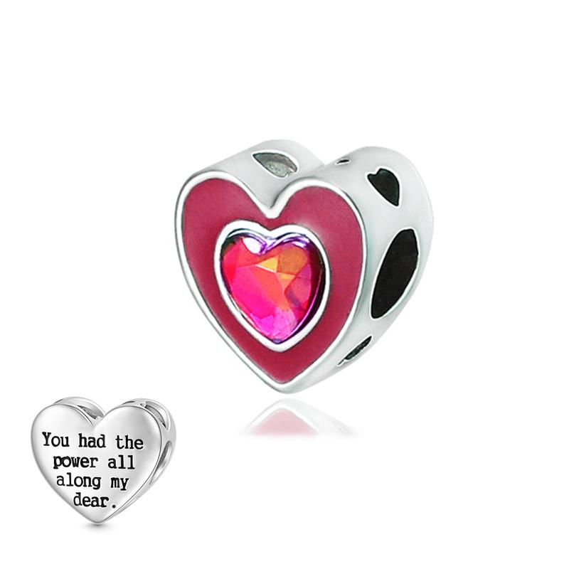 Red Cherry Apple Heart Charm Bead Charms Dangle European Authentic Snake Compatible With Copper Bracelets Necklaces Bead Charms Ideal For Diy Jeweller
