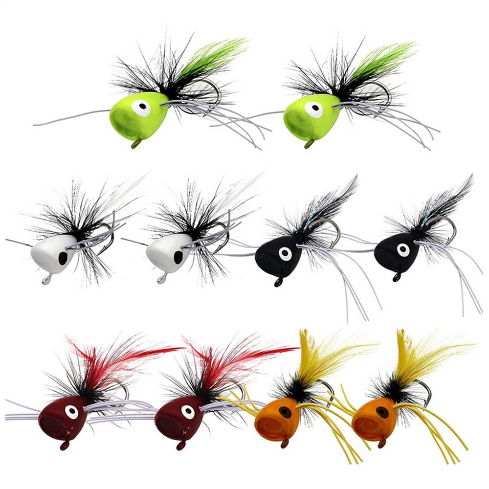 Fly Fishing Popper Lures Assortment Fishing Bait Popper Fly Multifunctional Fish Tackle Accessories Freshwater Bait Gear for Sea